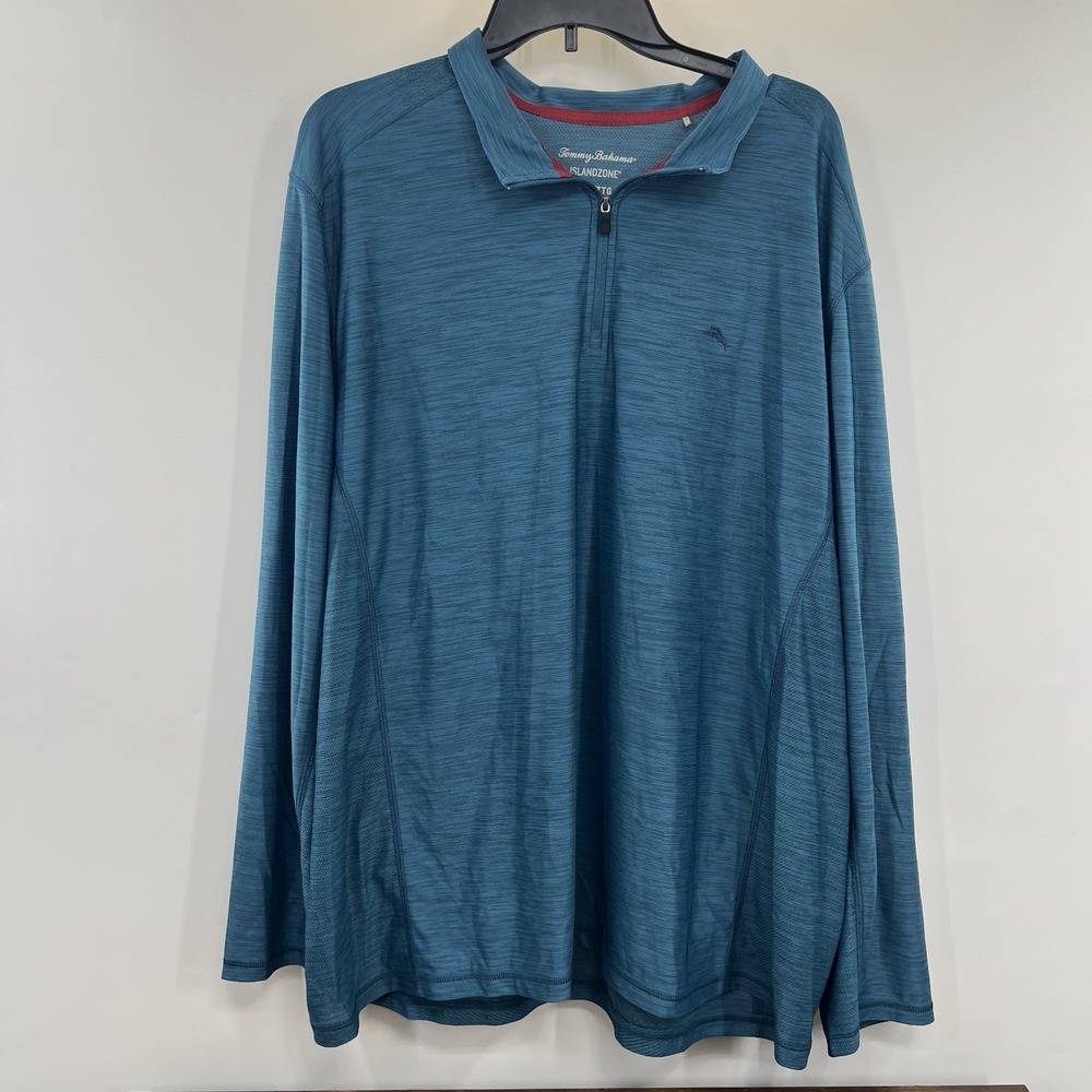 Tommy Bahama Palm Coast IslandZone 1/4 Zip Heathered Mens 2XL Golf Performance - Picture 2 of 10